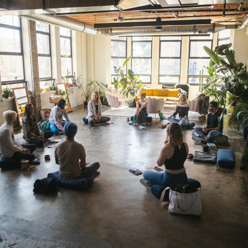 Aspiring yoga instructors in 200-hour YTT